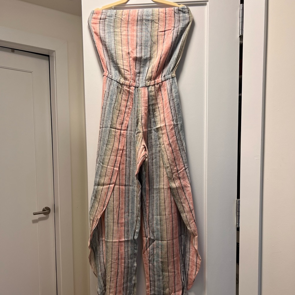 Drew Anthropologie Strapless Pastel Rainbow Romper Playsuit AL5201